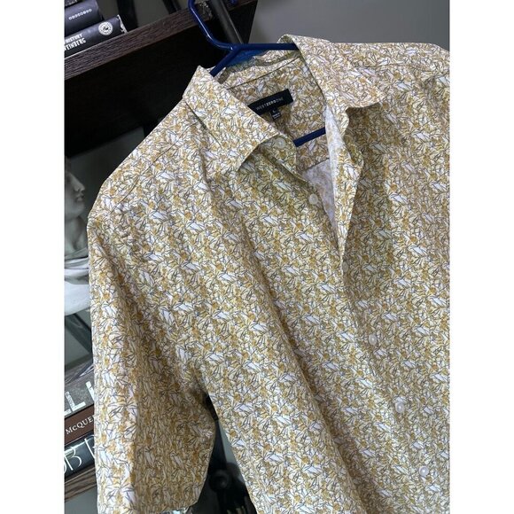 Nordstrom Westzeroone Brentley Short Sleeve Shirt Yellow Mens Size Large - Picture 2 of 6
